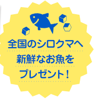 全国のシロクマへ新鮮なお魚をプレゼント！