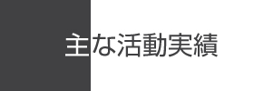 主な活動実績